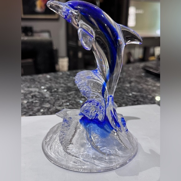 🐬 Vintage Rare French Cristal D’Arques Crystal Glass Dolphin Figurine 🐬 - Picture 13 of 13
